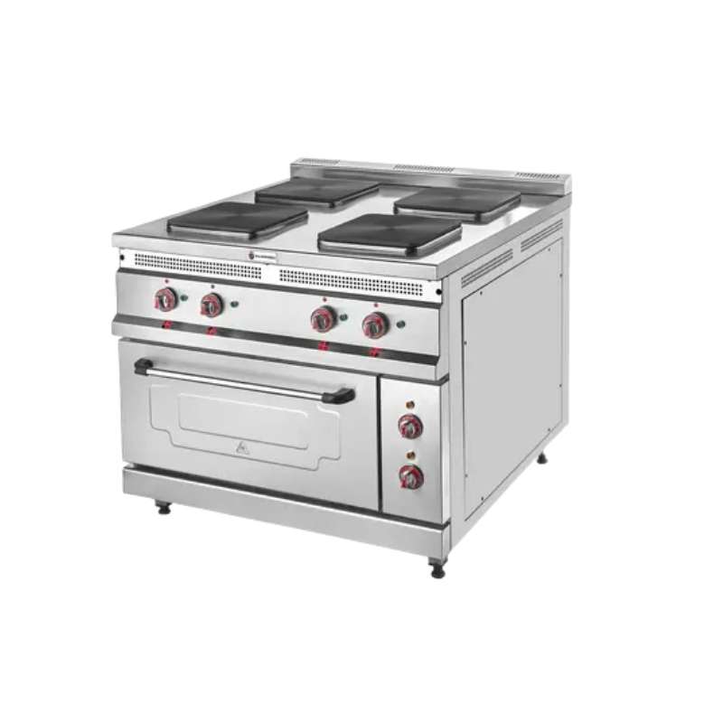 Işıkgaz Silverinox E-80 4 Gözlü 80*80 Cm Elektrikli Fırınlı Kuzine Ocak